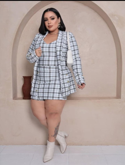 Conjunto Xadrez Plus Size Elegance