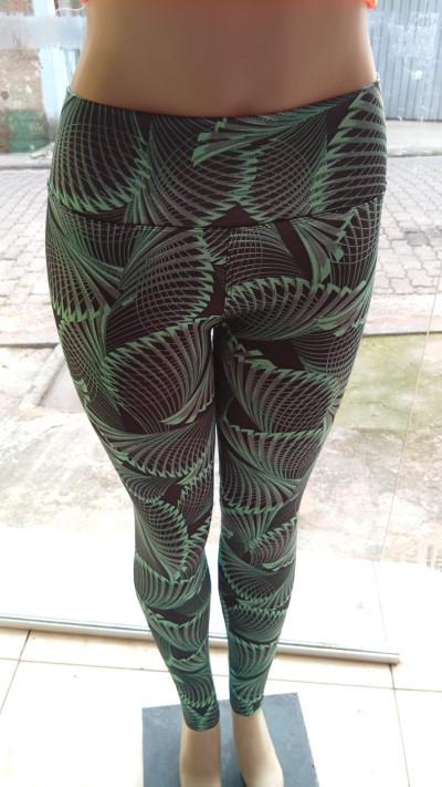 CalÃÂ§a Legging Feminina Estampada - Folhagem Verde
