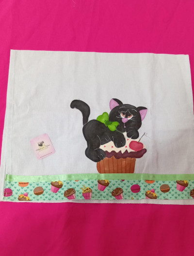 Pano de Prato Gatinho Doceiro