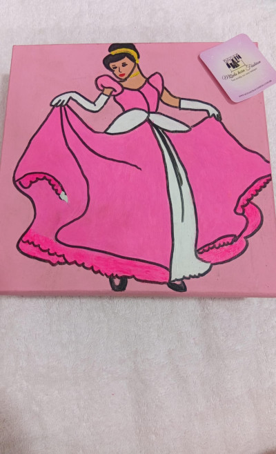 Caixa Decorativa Princesa Cinderela Rosa