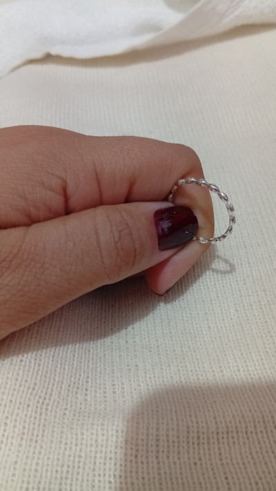 Anel Prata Torcido Minimalista