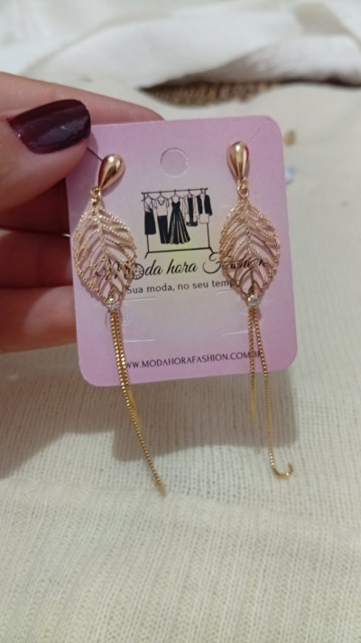 Brinco Folha Dourada Ã¢â¬â Leveza & Estilo Natural