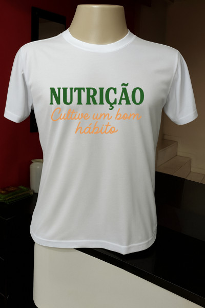 Camiseta NutriÃÂ§ÃÂ£o "Cultive um Bom HÃÂ¡bito"