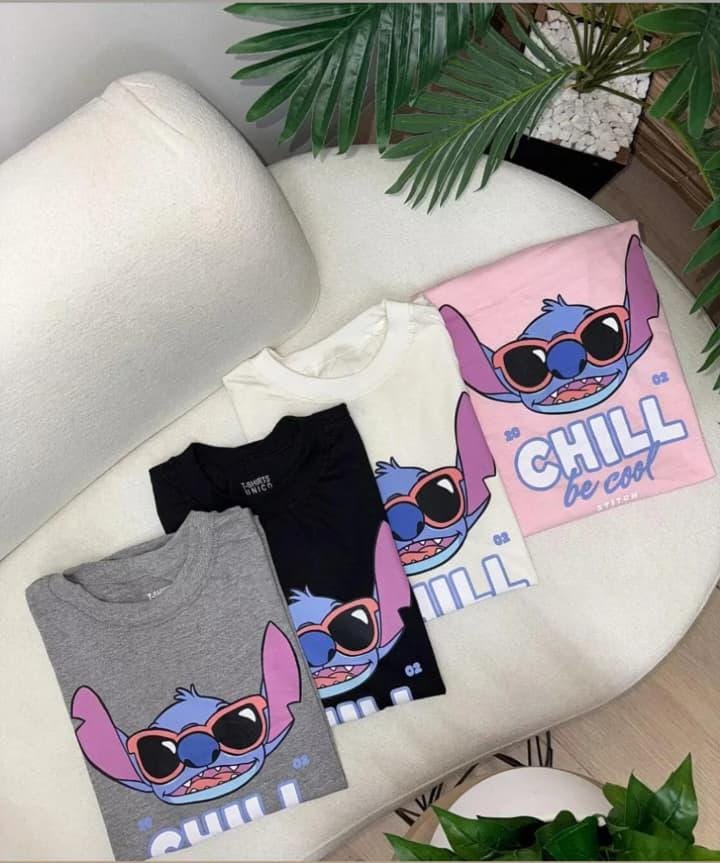 Camiseta Estampada  Stitch com Estilo