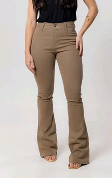 CalÃÂ§a Flare Bege
